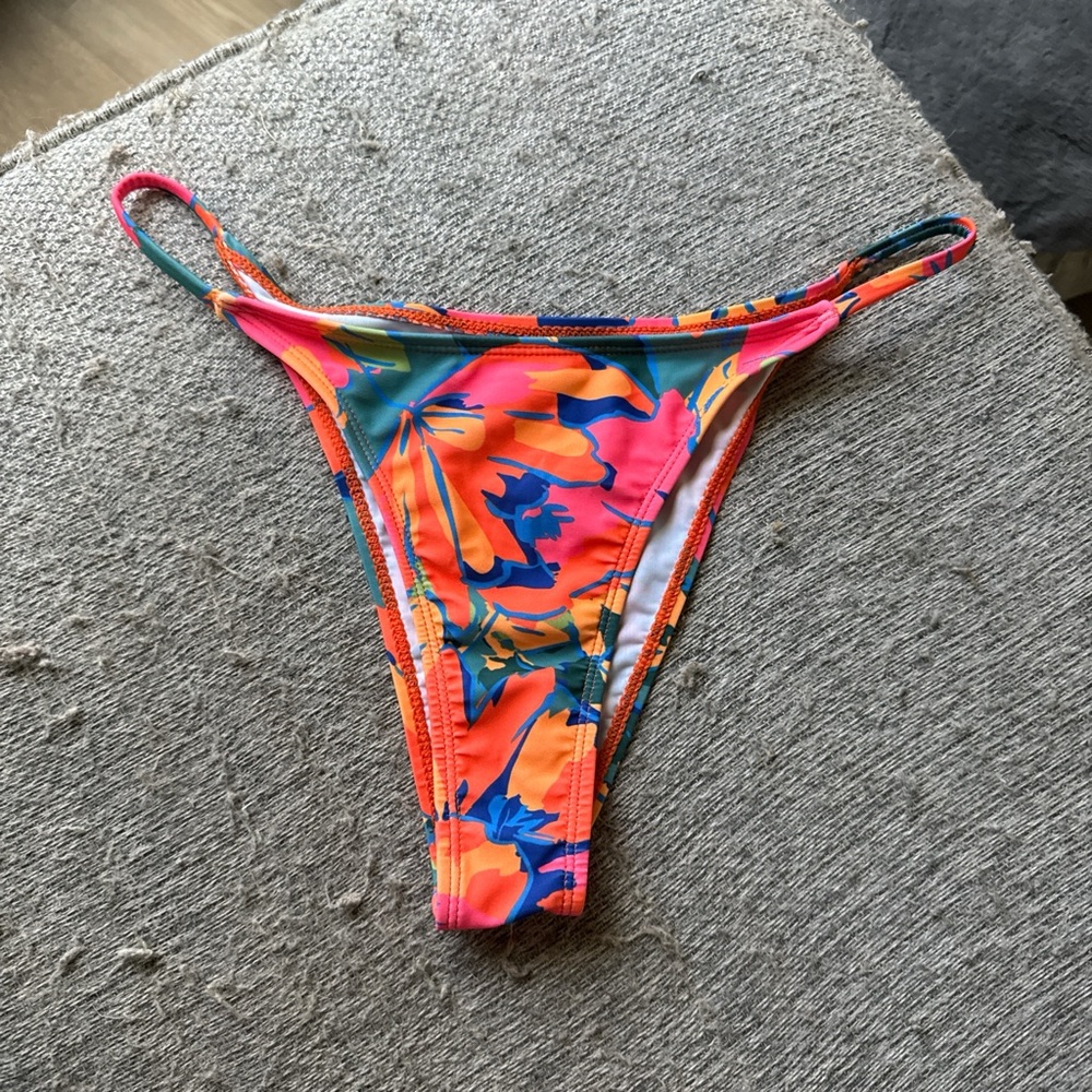 Vibrant Floral Bikini Bottom